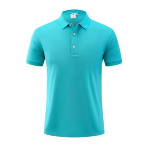 Camiseta Polo de manga corta transpirable y ligera para hombre, camisetas con botones de Color sólido para ropa de calle, deporte de punto estampado de verano - Product Image 3