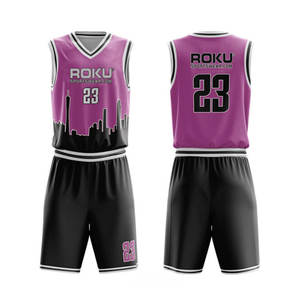 Uniforme de basket-ball personnalisé pour hommes dernière conception ensemble de vêtements de sport en polyester à séchage rapide taille XL avec techniques d'impression de logo bas quantité minimale de commande - Product Image 5