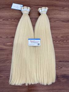 Vente en gros d'extensions de cheveux humains blonds cheveux vierges russes non transformés en vrac d'usine du Vietnam - Product Image 5