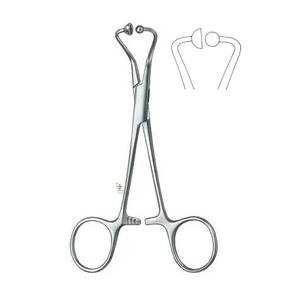 Pinza de toalla Backhaus con bola y zócalo 14cm-Fórceps quirúrgicos - Product Image 3
