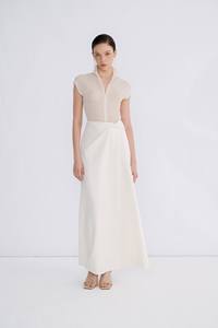 Elegant Style <b>Women'S</b> Mini <b>Skirt</b> Black & Beige Girls <b>Skirts</b> Norah Twist <b>Skirt</b> 61%Rayon 39%Cotton <b>Women'S</b> Clothing Whiteant Brand - Product Image 2