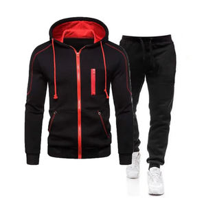 Service OEM Survêtement de broderie Design unique fabricant de haut pour les hommes de survêtement sur mesure hommes 2pc Logo personnalisé de luxe vierge - Product Image 5