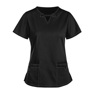Ensemble d'uniformes d'infirmière OEM, uniformes d'hôpital respirants, manches courtes, tissu en tricot extensible, personnalisable - Product Image 3