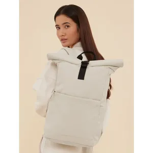 Premium Recycled <b>Roll</b> Top <b>Backpack</b> Sustainable Promotional Merchandising - Product Image 2