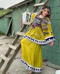 Women's Handmade Afghani Dress Banjara Tribal Ethnic Traditional Floor-Length Vintage A-Line Silhouette Appliques Pleat - Product Image 5