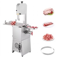 Hachoir à viande et scie à os électrique double fonction professionnelle, lame de 2020 mm, 3 vitesses, acier inoxydable, capacité 150 kg/h, nouveau modèle HK