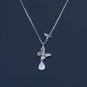 Collier papillon en argent 92,5 pour cadeau 180824 - Product Image 1