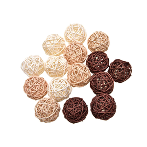 Boules de rotin rustiques naturelles Ornements de Noël écologiques de style ange pour une atmosphère de vacances confortable - Product Image 5