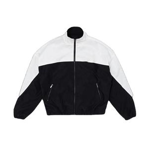 Chaqueta cortavientos deportiva ligera con cremallera y cuello levantado de poliéster 100% con logotipo personalizado OEM para hombre - Product Image 1