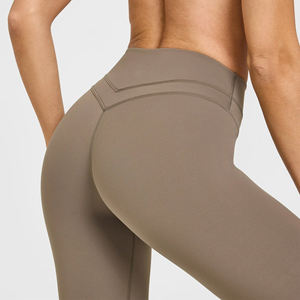 Prix direct d'usine Leggings de yoga personnalisés sans couture pour femmes Leggings d'entraînement taille haute taille élastique Leggings de yoga - Product Image 5