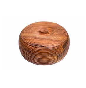 Sheesham กล่องหม้อปรุงอาหารไม้ธรรมชาติที่เก็บโรตีครัวสำเร็จรูปพร้อมหม้อร้อนสำหรับเก็บชาปาติและเสิร์ฟ - Product Image 1