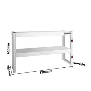 Portique chauffant commercial avec lampes infrarouges - 1200x300mm - 1,08kW - 2 niveaux - Product Image 2