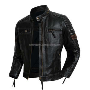 Nardon Apparel Otoño e Invierno Nueva chaqueta de cuero Chaqueta de cuero delgada Moda Venta al por mayor Chaqueta de cuero de motocicleta - Product Image 1
