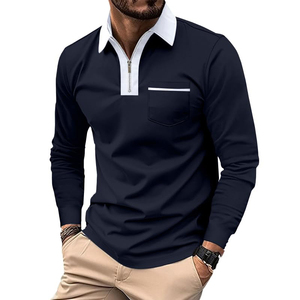 Camisas Polo de Manga Larga para Hombre, Ecológicas, Transpirables, de Alta Calidad, con Diseño Personalizado, Logotipo Bordado, Estilo Gótico - Product Image 1