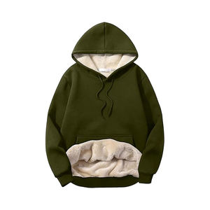 <b>Men's</b> Casual Fleece <b>Sherpa</b> Lined <b>Hoodie</b> Winter Warm Pullover Hooded Sweatshirt Top Quality Suppliers in Pakistan - Product Image 1