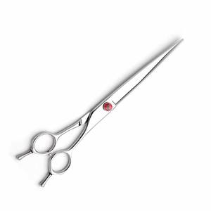 8 pouces ciseaux pour animaux de compagnie pour le toilettage des cheveux miroir polonais Double doigt et vis réglable animaux ciseaux à cheveux - Product Image 2