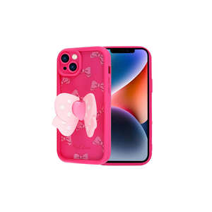 Coque de protection en silicone premium rose clair pour iPhone 14 7 Plus XS - Design figurine avec protection de l'appareil photo - Product Image 5