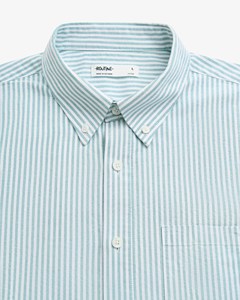 Camisa Elegante de Manga Corta a Rayas para Hombre, Estilo Casual Ajustado, Tejida, 100% Algodón, Transpirable, Otoño, por Routine Vietnam - Product Image 3