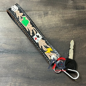 Nuevo Llavero de Cuero Genuino Hecho a Mano con Diseño de Dados de Juego Occidental, Cordón para Llaves, Accesorio para Coche, Bicicleta, Bolso, Regalo - Product Image 1