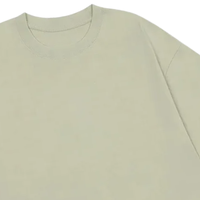 Büyük Beden Sade Bej Tişört %100 Pamuk Unisex Baskısız Tişört Premium Kalite OEM Özel Logo Baskılı Hızlı Kuruyan Çevre Dostu