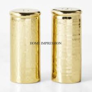 Metal resistente chapado en oro de alta calidad con tapa superior con acabado plateado, juego de molinillo de sal y pimienta de lujo para condimentar alimentos - Product Image 3