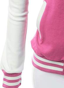 Veste de baseball universitaire personnalisée pour femmes 2025, 100% coton, style streetwear, respirante, hip hop, vestes pour femmes - Product Image 5