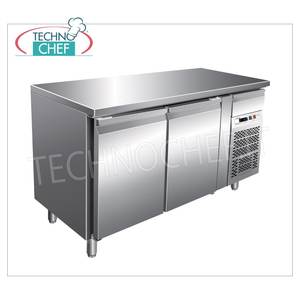 Equipo de Refrigeración Comercial Forcar G-GN2100TN, Mesa Frigorífica de 2 Puertas, Temperatura -2/+8C, 282 Litros, Ventilada, Clase B - Product Image 1