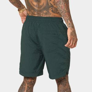 Vêtements de sport personnalisés OEM pour hommes, pantalons courts à cordon de serrage de haute qualité, pantalons courts décontractés pour hommes avec poches en polyester pour salle de sport - Product Image 3