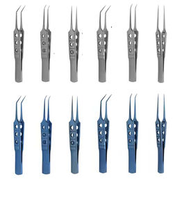 Pinzas oftálmicas microscópicas Pinzas de acero inoxidable o aleación de titanio Instrumento quirúrgico manual para párpados - Product Image 3