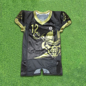 Camiseta de fútbol americano con diseño personalizado, impresión sublimada personalizada, fabricante de uniformes de fútbol en Pakistán - Product Image 6