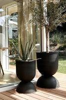 Pot de fleurs en FRP (fibre de verre) de haute qualité, grand format, écologique, avec trou de drainage, design classique pour la maison, le jardin extérieur