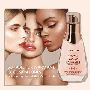 Fond de Teint Liquide <span class=keywords><strong>CC</strong></span> Focus OEM ODM, Base de Maquillage Éclaircissante Imperméable, Marque Personnalisée, Prix d'Usine pour Tous Types de Peau - Product Image 1