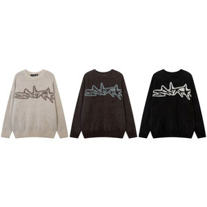 Pull de luxe pour hommes rétro cerf en peluche pull épais de haute qualité taille EU US Vintage Jacquard col rond hiver pull Streetwear - Product Image 5