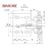 DX20 ancho de ranura 16mm Bimore elevador guía deslizante piezas de elevación de zapatos