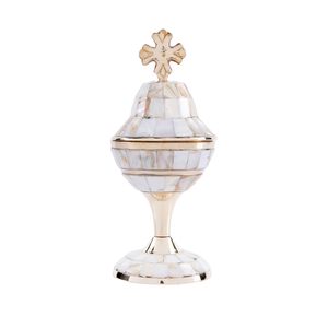 Brûleur d'encens en laiton le plus populaire avec nacre plaine polie maison hôtel bureau pièce maîtresse affichage décoratif à vendre - Product Image 1