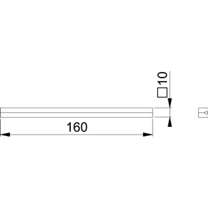 HOPPE 2-Piece Galvanized Iron Square Pin 10 X 160 mm Profile Pin for Secure <b>Fastening</b> - Product Image 3