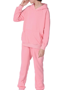 Conjunto Deportivo para Niños, Estilo Oversize, Felpa Francesa Gruesa, Lavado Ácido, Bloques de Color Sólido, Dos Tonos, Ropa Urbana de Invierno - Product Image 4