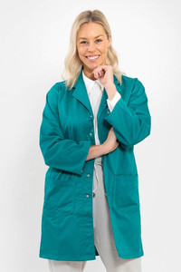 Best Quality New Arrival Pink Color Cool Light Weight Ladies <b>Doctors</b> Long Coats Lab Coats Wholesale 2025 Hospital Uniform - Product Image 3