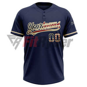 Personalizado sublimado nombre del equipo logotipo y número de impresión camisetas de softball transpirable deportes Softball béisbol Jerseys al por mayor - Product Image 2