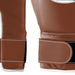 Gants de boxe professionnels en cuir marron avec fermeture velcro au poignet, gants d'entraînement et de sparring pour hommes et femmes - Product Image 6