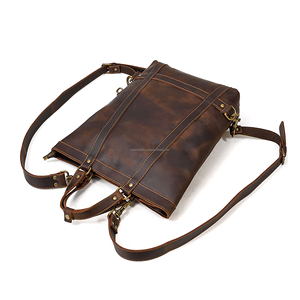Unisex Retro Leather Travel <b>Backpack</b> Customized Logo Premium Laptop Bag Best for Office Factory Supply - Product Image 2