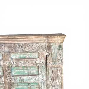 Buffet rustique moderne et traditionnel fait main en bois de manguier et métal, meuble de salle à manger pour usage domestique ou bar - Product Image 4