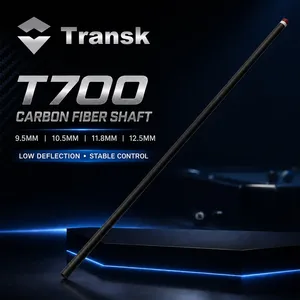Manche de queue de billard en fibre de carbone à faible déflexion, de remplacement, 12,5 mm, ajustement universel pour queue de billard - Product Image 1