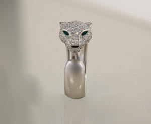 Joyería de marca de lujo Hip hop diamante cabeza de leopardo anillo abierto corte redondo laboratorio cultivado diamantes para hombres - Product Image 5