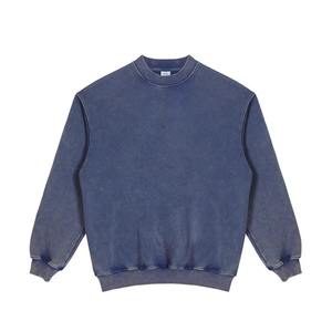 Sudadera de Estilo Vintage, Tejido French Terry, Lavado Ácido, Desgastada, Cuello Redondo, Talla Grande - Product Image 6