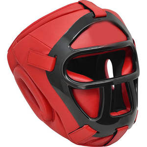 Casco de boxeo Material de cuero Protector de cabeza de boxeo Mejor diseño Casco DE CARA Protección de cabeza de boxeo Venta al por mayor Personalizado - Product Image 2
