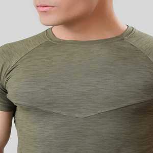 T-shirt d'entraînement de gymnastique pour hommes de musculation musculaire en jersey respirant léger en polyester - Product Image 2