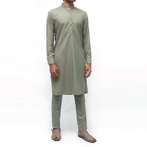 Vente en gros de qualité supérieure pour hommes Shalwar Kameez Robe à manches longues style estival - Product Image 4