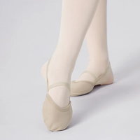 Chaussons de danse confortables pour femmes, personnalisables, en microfibre et peau de mouton, demi-semelles, grandes tailles, pour la gymnastique rythmique professionnelle