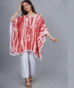 Hint ve pakistan tarzı fantezi Rayon Kaftan Hit Tye ve boya baskı ve ücretsiz boyut kadar mevcut artı boyutu kadın giyim